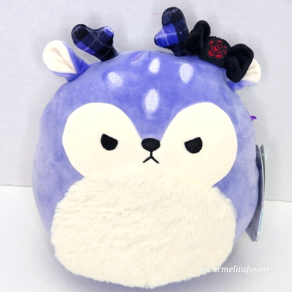 BINOCHE 🦌 FTM Blue & White Fur Belly Girly Goth Squad Original Squishmallow NWT